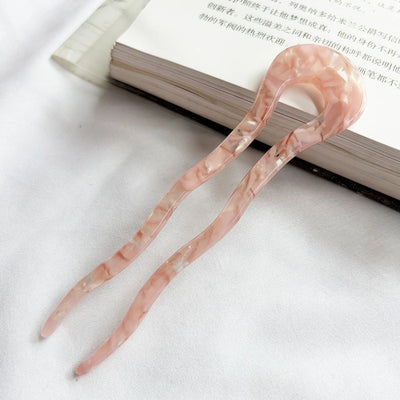 Women's Simple Style U Shape Leopard Acetic acid sheets Hairpin