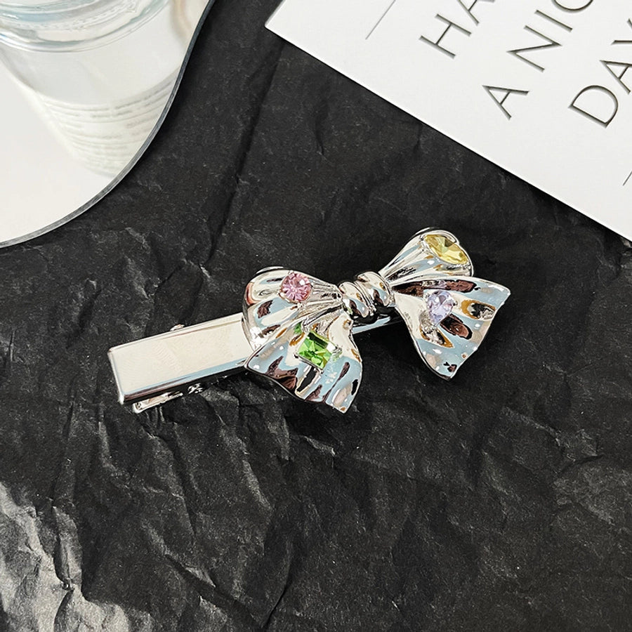 Women's IG Style Bow Knot Alloy Zircon Hair Clip