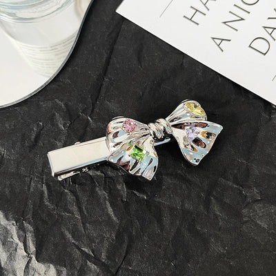 Women's IG Style Bow Knot Alloy Zircon Hair Clip