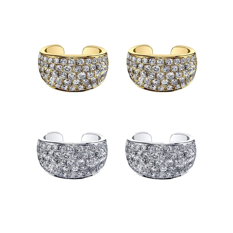 1 Pair IG Style Simple Style Geometric Inlay Copper Zircon Gold Plated Ear Cuffs