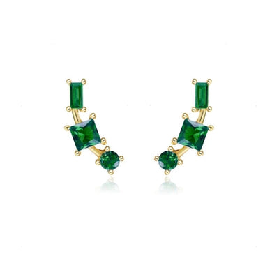 1 Pair Casual Elegant Geometric Copper Zircon Drop Earrings Ear Studs