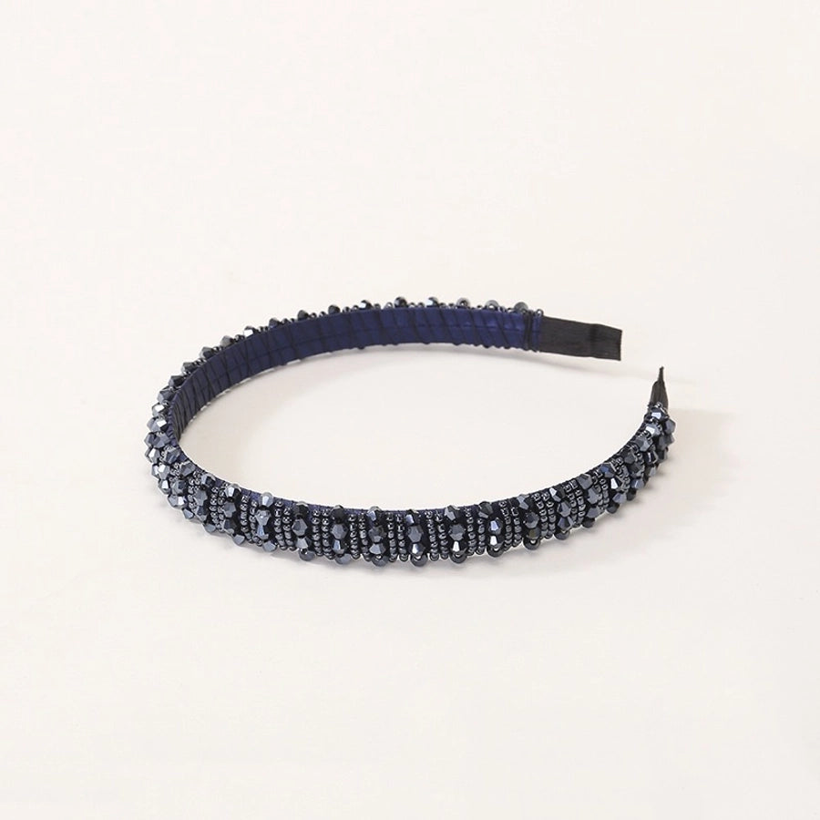 women's shiny solid color sponge hair band