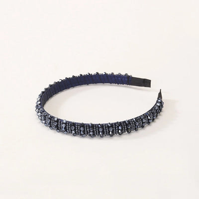 women's shiny solid color sponge hair band