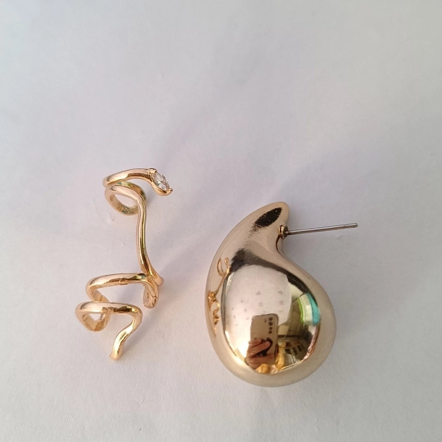 1 Piece IG Style Simple Style Geometric Plating Copper Ear Cuffs