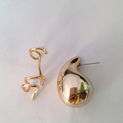 1 Piece IG Style Simple Style Geometric Plating Copper Ear Cuffs