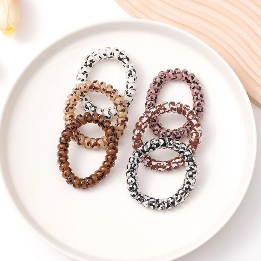 basic leopard plastic hair tie