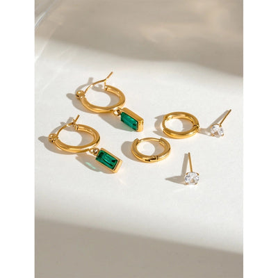 1 Set Simple Style Classic Style Geometric 304 Stainless Steel Earrings