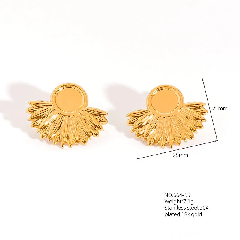 1 Pair Casual Simple Style Classic Style Geometric Square 304 Stainless Steel 18K Gold Plated Imitation Gold  Ear Studs