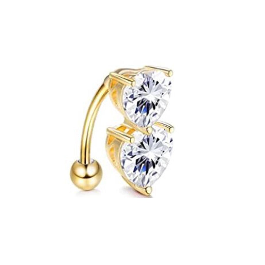 1 Piece Belly Rings Simple Style Shiny Round Heart Shape Bow Knot 316L Stainless Steel  Inlay Zircon
