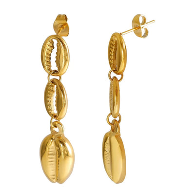 Jewelry Casual Marine Style Conch 304 Stainless Steel Plating Bracelets Earrings Necklace
