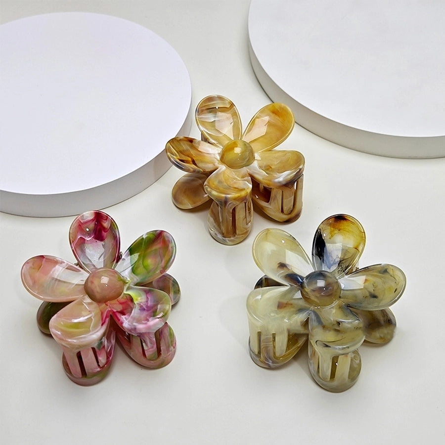 Women's IG Style Sweet Flower Resin Hair Claws