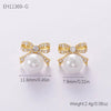 1 Pair Elegant Streetwear Bow Knot Plating Copper Zircon Drop Earrings Ear Studs
