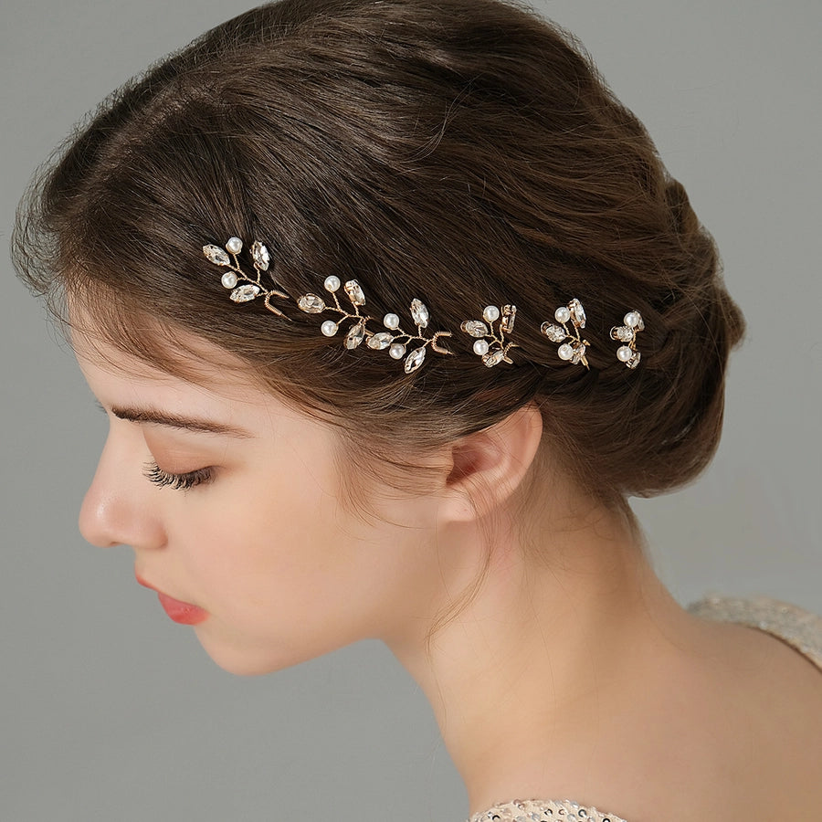 Antique U-shaped Hairpin Hair Accessories Simple Rhinestone Pin Hairpin Photography Portrait High-end Hair Hairpin