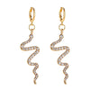 Fashion Waves Plating Alloy Artificial Gemstones Drop Earrings