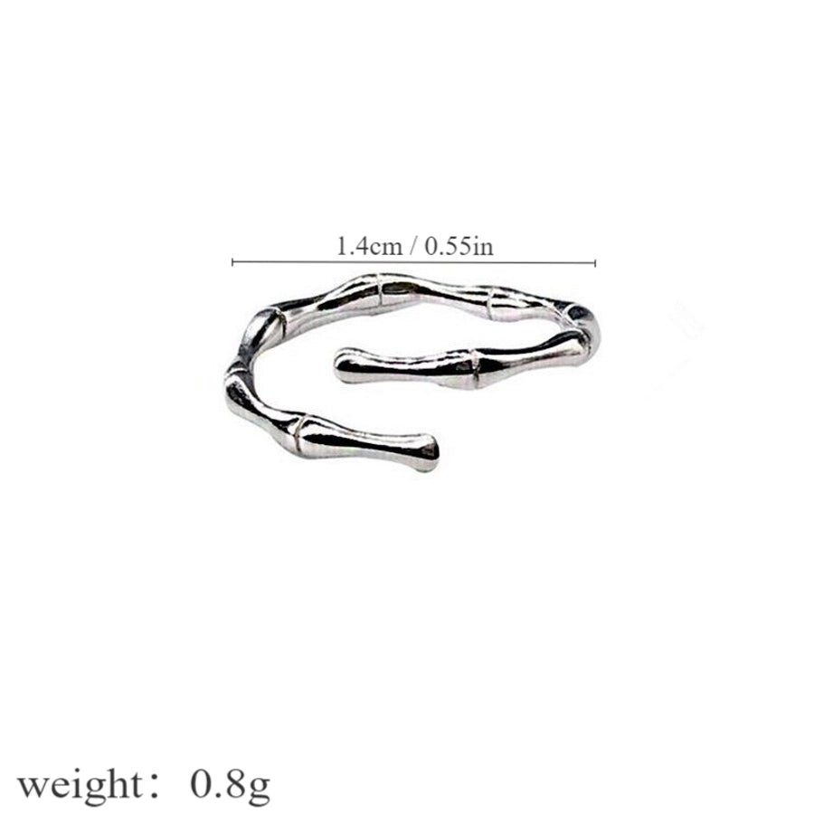 Jewelry Simple Style Shiny Solid Color Copper Asymmetrical Open Rings