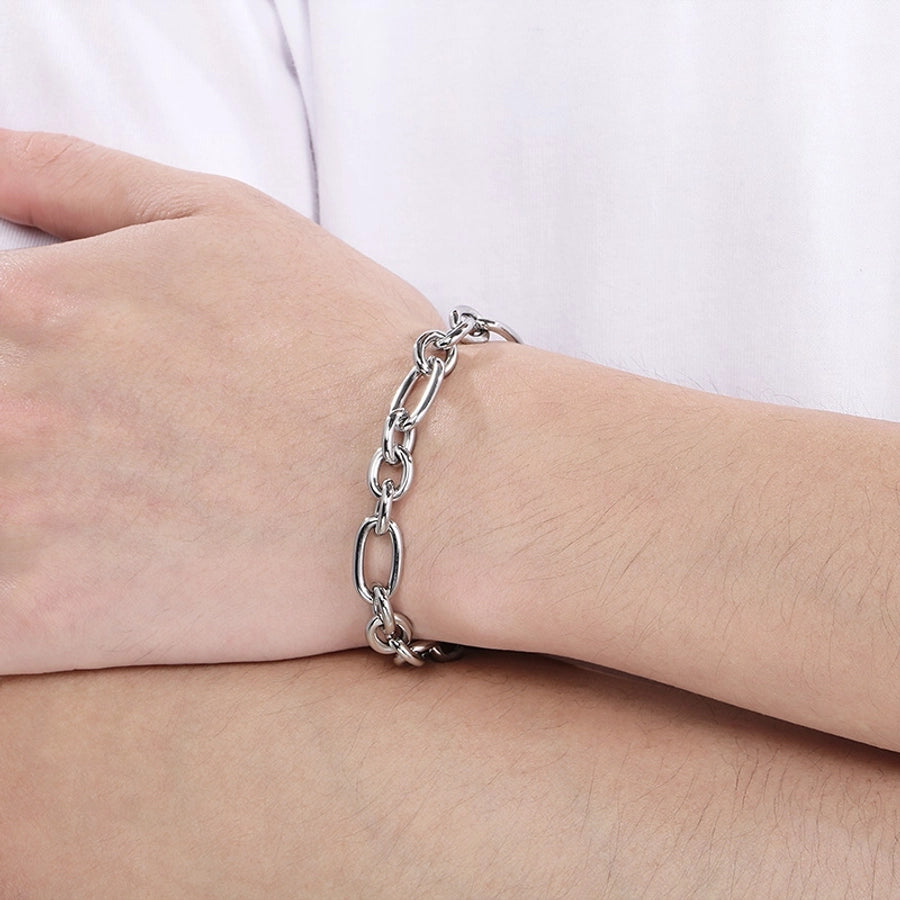 Simple Style Geometric 304 Stainless Steel 18K Gold Plated  Bracelets In Bulk