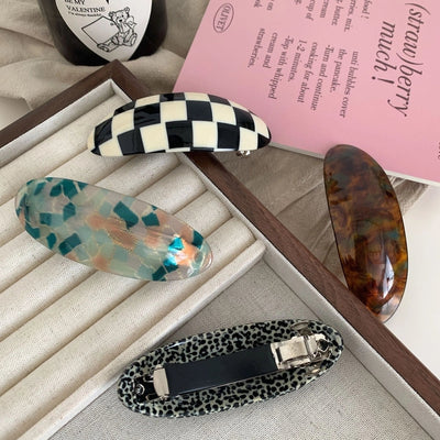 Women's Casual Simple Style Streetwear Lattice Acetic acid sheets Hair Clip