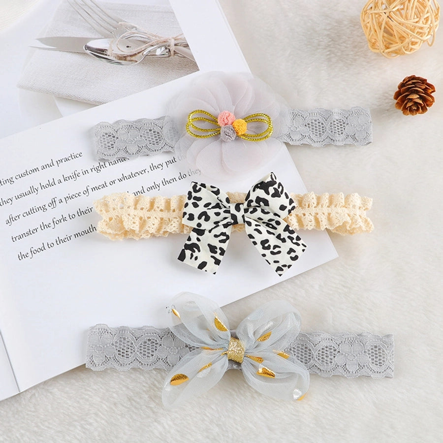 Korean style baby hair band cute princess bow flower crown children hair accessories newborn photo headdress suit