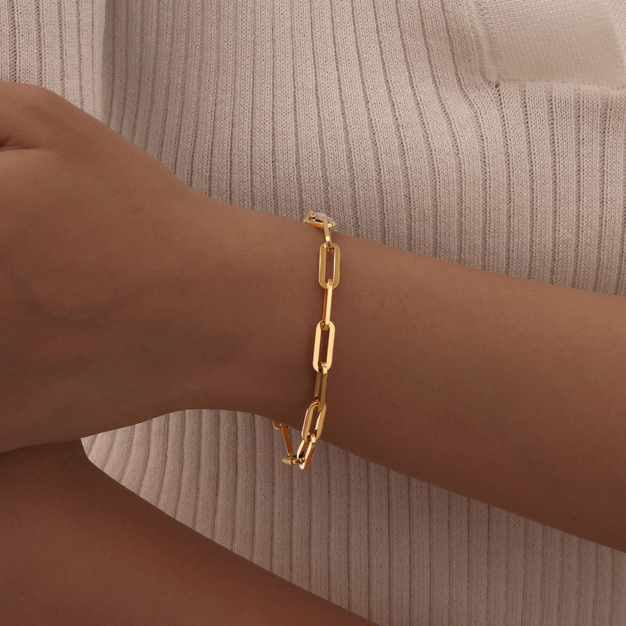 IG Style Heart Shape 201 Stainless Steel 18K Gold Plated Bracelets In Bulk