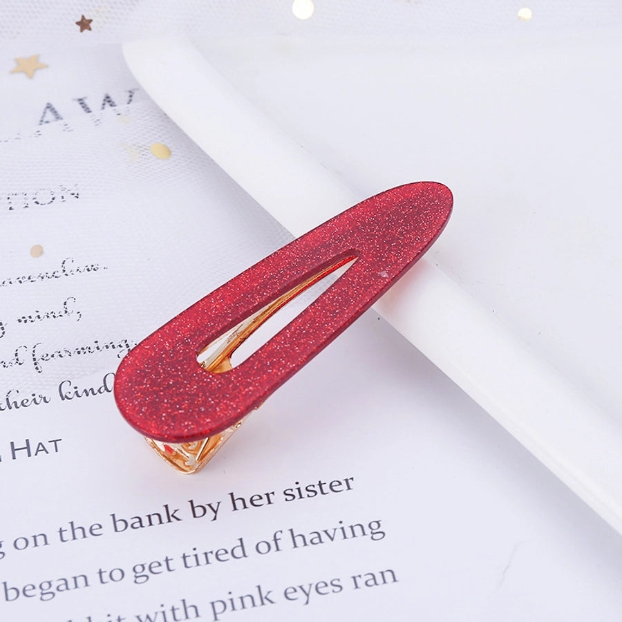 retro color block polka dots acetic acid sheets hair clip 1 piece