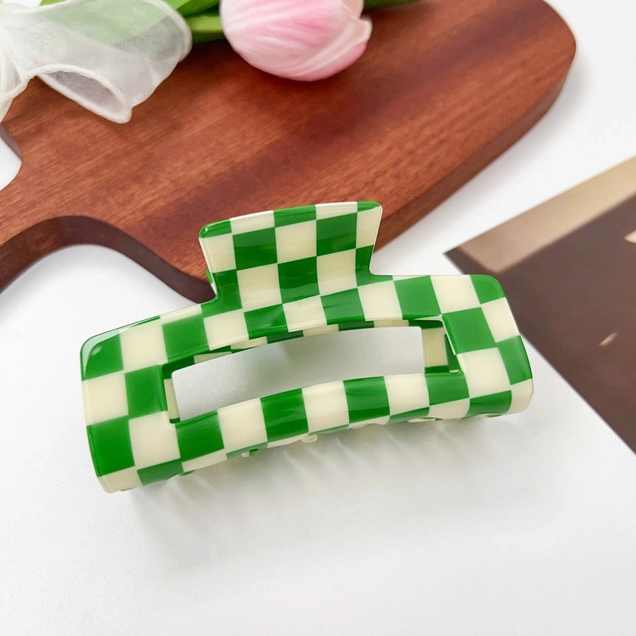 simple style lattice pvc hollow out hair claws