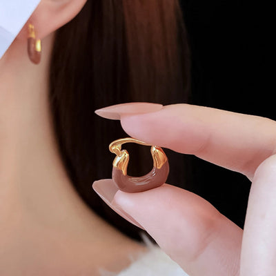 1 Pair Basic U Shape Plating Copper Earrings