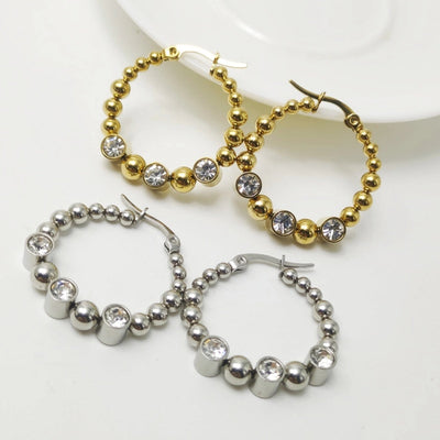 1 Pair IG Style Simple Style Geometric 304 Stainless Steel 18K Gold Plated Earrings