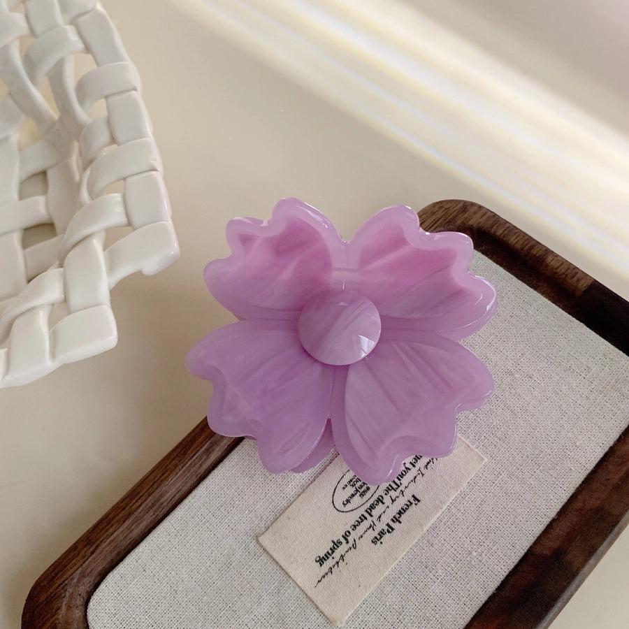 Women's Elegant Streetwear Flower Acetic acid sheets Hair Claws