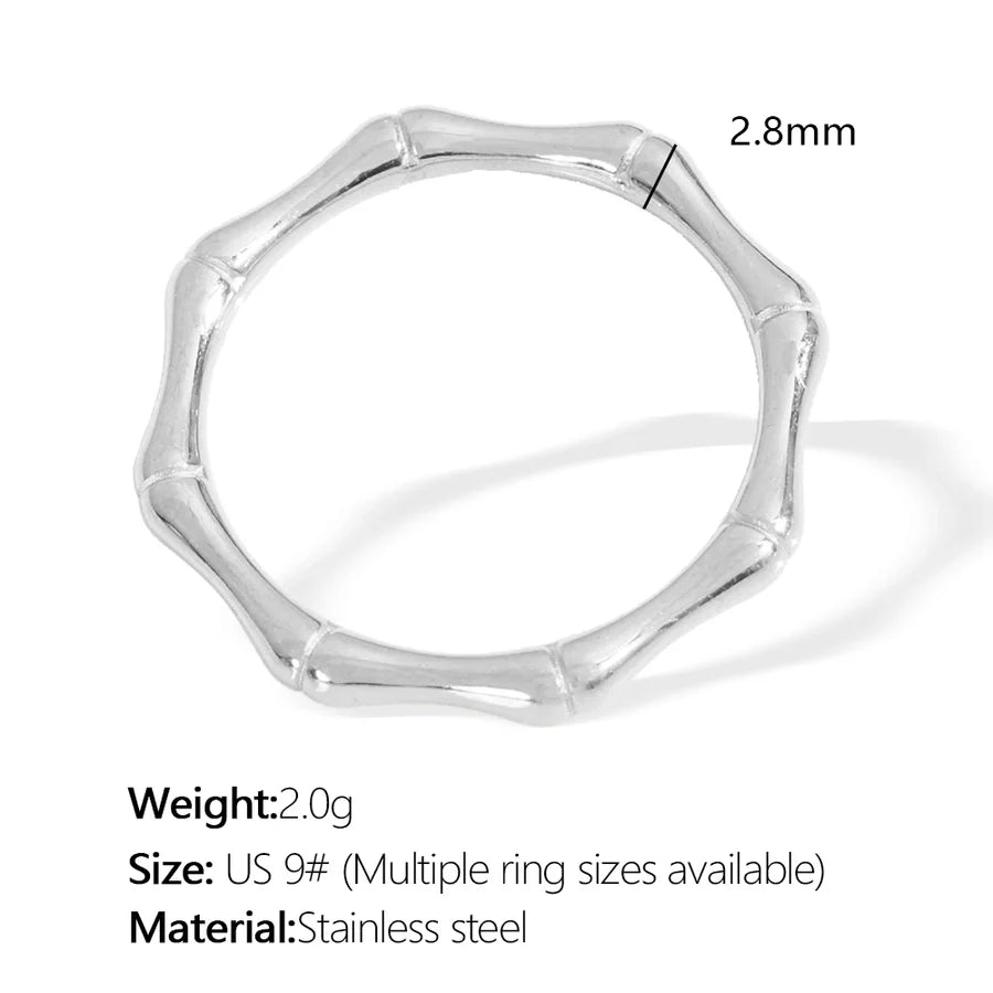 Jewelry IG Style Elegant Simple Style Geometric 304 Stainless Steel 18K Gold Plated Polishing Rings Earrings