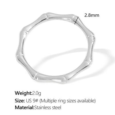 Jewelry IG Style Elegant Simple Style Geometric 304 Stainless Steel 18K Gold Plated Polishing Rings Earrings