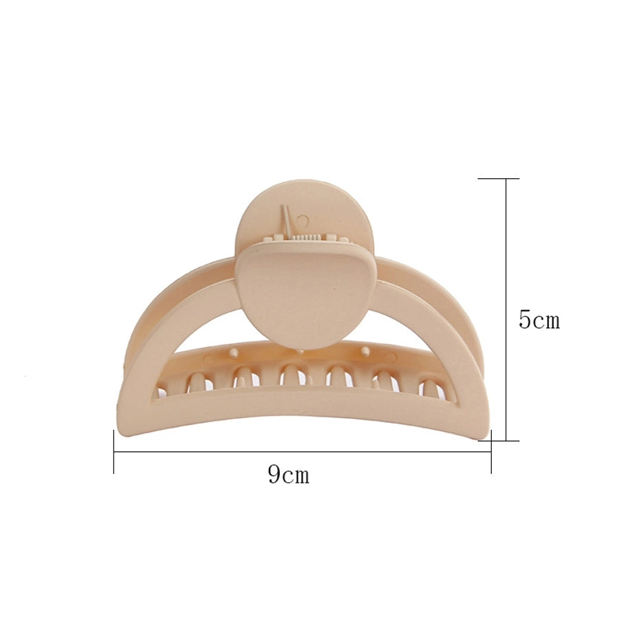 Milk Tea Color Grab Clip  Girl's Hair Grab Head Shark Clip Summer Hair Clip Hair Accessories