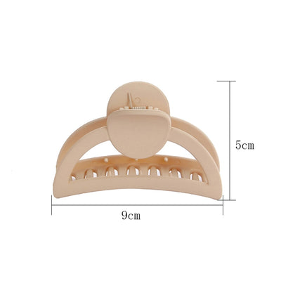 Milk Tea Color Grab Clip  Girl's Hair Grab Head Shark Clip Summer Hair Clip Hair Accessories