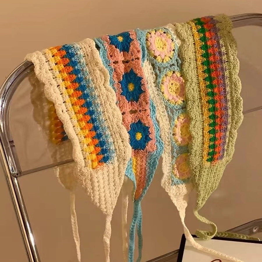 Women's IG Style Casual Plaid Rhombus Knit scarf