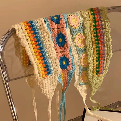 Women's IG Style Casual Plaid Rhombus Knit scarf