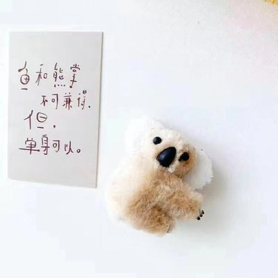 Internet Celebrity  Cartoon Three-Dimensional Plush Koala Hairpin Side Clip Banana Clip Clip Photo Cute Hair Accessories