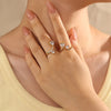 Jewelry Elegant Commute Heart Shape Copper Zircon Rings