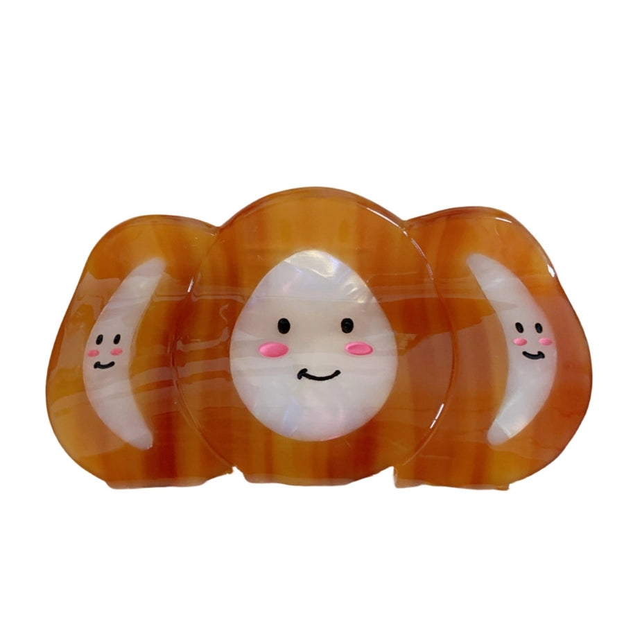 women's cartoon style cute  face acetic acid sheets hair claws