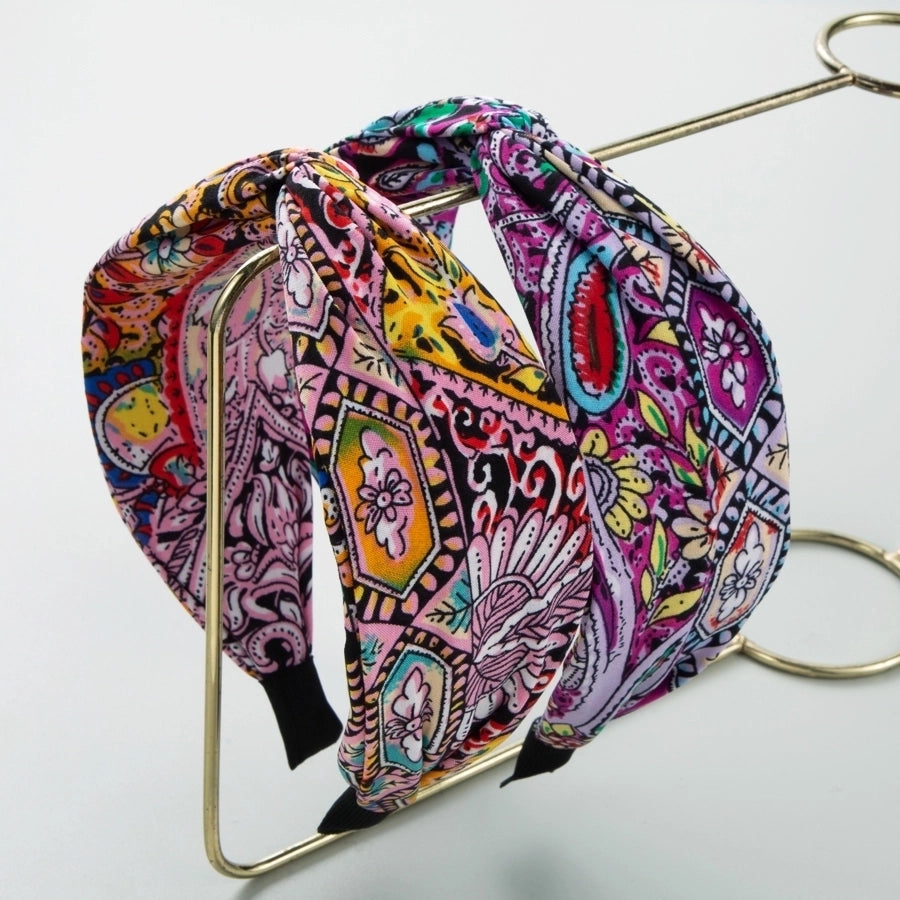 women's sweet classic style ditsy floral cloth printing hair band