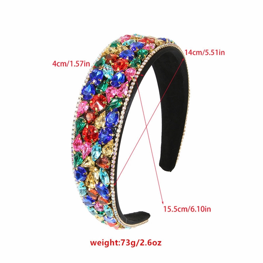 Women's Elegant Streetwear Geometric Plastic Rhinestones Hair Band