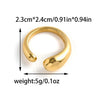 Jewelry Modern Style Simple Style Commute Geometric 304 Stainless Steel 14K Gold Plated Plating Open Rings