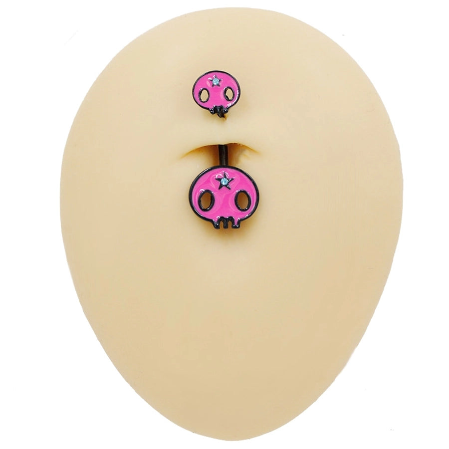 1 Piece Lip Rings Sexy Classic Style Heart Shape Smile Face Butterfly Pure Titanium Titanium Alloy Epoxy Plating Acrylic Rhinestones Glass White Gold Plated Belly Rings