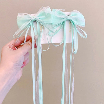 cute bow knot cloth hair clip