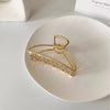 retro solid color alloy plating hair claws 1 piece