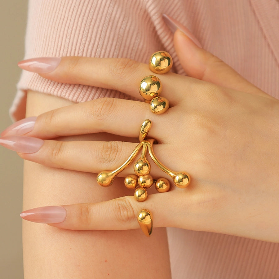 Jewelry Modern Style Simple Style Commute Geometric 304 Stainless Steel 14K Gold Plated Plating Open Rings