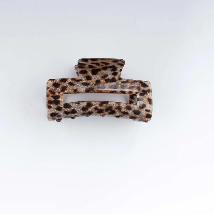 simple style leopard acetic acid sheets hair claws 1 piece