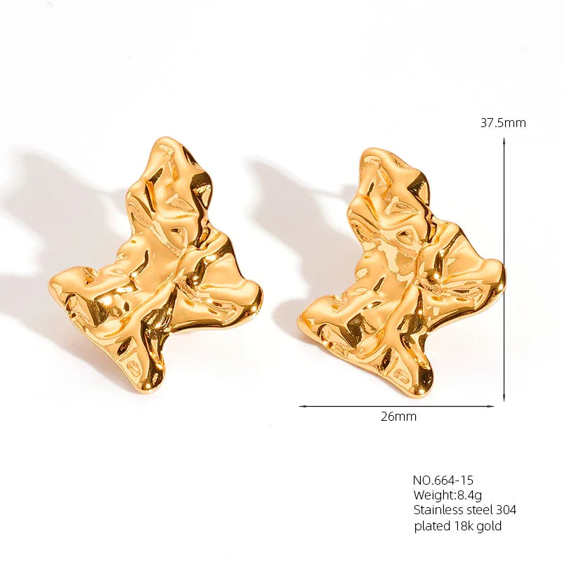 1 Pair Retro French Style Classic Style Geometric Flower 304 Stainless Steel Artificial Pearls 18K Gold Plated Imitation Gold  Ear Studs