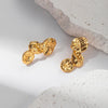 1 Pair Casual Simple Style Round Plating 304 Stainless Steel 14K Gold Plated Drop Earrings