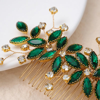 Women's Simple Style Classic Style Color Block Copper Inlay Rhinestones Insert comb