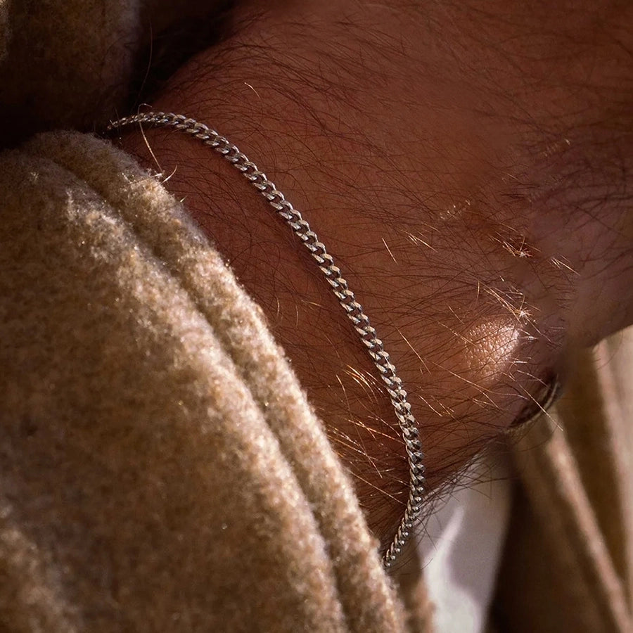 Hip-Hop Basic Simple Style Geometric 304 Stainless Steel 18K Gold Plated White Gold Plated Bracelets In Bulk