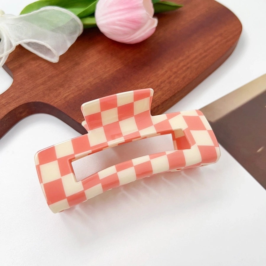 simple style lattice pvc hollow out hair claws